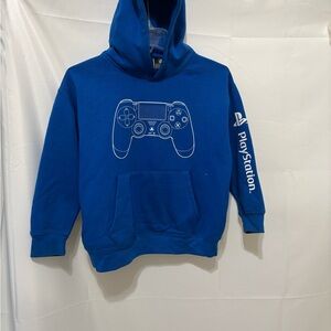Sony PlayStation Blue Hoodie with Controller Design